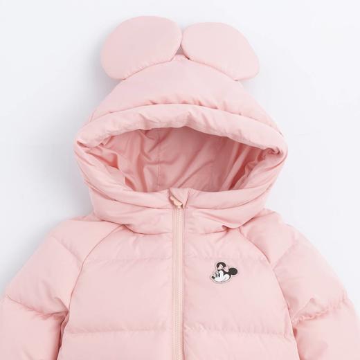 迪士尼童装女童甜心米妮羽绒服冬季女孩时尚连帽防风外套224DS0796 商品图8