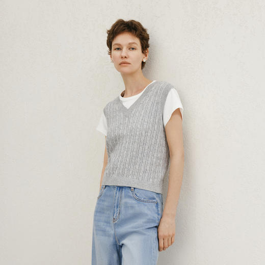 【商场同款】麦檬春秋毛衫背心5F1931301 商品图0