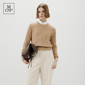 Marc O'Polo/MOP 提花毛针织衫女秋季新款时尚简约百搭毛衣女