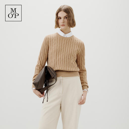 Marc O'Polo/MOP 提花毛针织衫女秋季新款时尚简约百搭毛衣女 商品图0