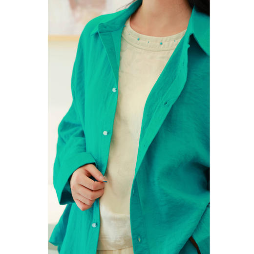 【专属】衬衣（07250-孔绿） 商品图1