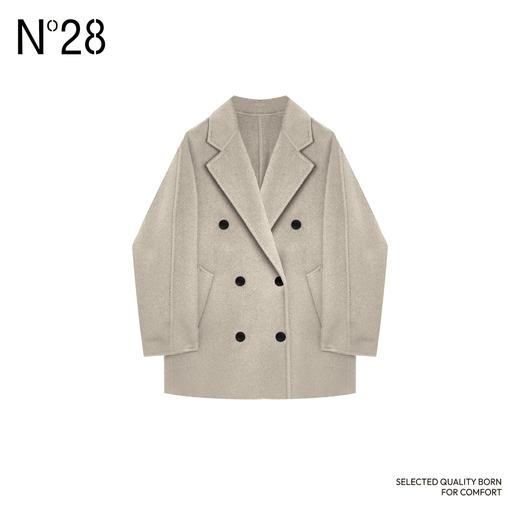 N°28【一生一件进阶版】牦牛绒双面呢大衣中长款高级气质双排扣外套8A52D812 商品图2