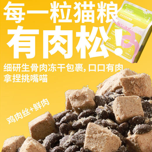 【青春升级焕新上市】纽粹臣青春款元气冻干双拼犬猫粮1kg蓬蓬鸡肉松+厚切生骨肉块不好卖包退 商品图9