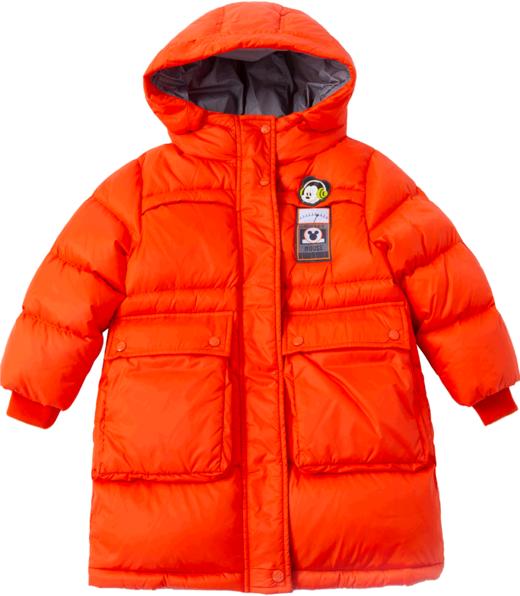 迪士尼冬季新品男童防风外出中长款羽绒服婴幼儿外套224DS0823 商品图5