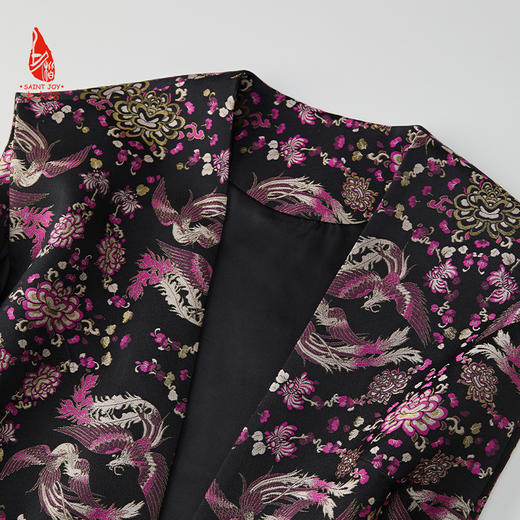 SAINTJOY/上久楷女式宋锦马甲  凤凰于飞 CY1044207021 商品图11