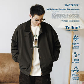 714street防水工装外套男士三防开衫美式棒球服休闲防风教练夹克