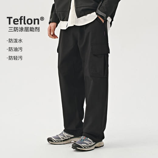 【抓绒】714street山系户外防水宽松工装裤男秋冬加绒直筒长裤束脚休闲裤 商品图0
