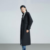 伯妮斯茵 | 极简通勤风 黑色垂感长款风衣 翻领无扣系带外套 春秋气质百搭大衣 HJ3D50 商品缩略图1
