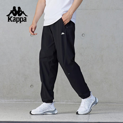 Kappa卡帕背靠背运动长裤2024新款星期裤防泼水裤子弹力直筒裤男K0E72AY56 商品图1
