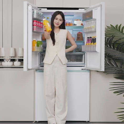 海尔（Haier）全自动制冰冰箱 462升家用零距离嵌入式双对开四门门白巧太白系列零嵌冰箱EPP超净净化  462升+零距离嵌入+全自动制冰+EPP超净系统 商品图1