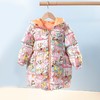 迪士尼童装小女孩两面穿黛丝印花羽绒服冬季女童连帽保暖可爱外套224DS0826 商品缩略图1