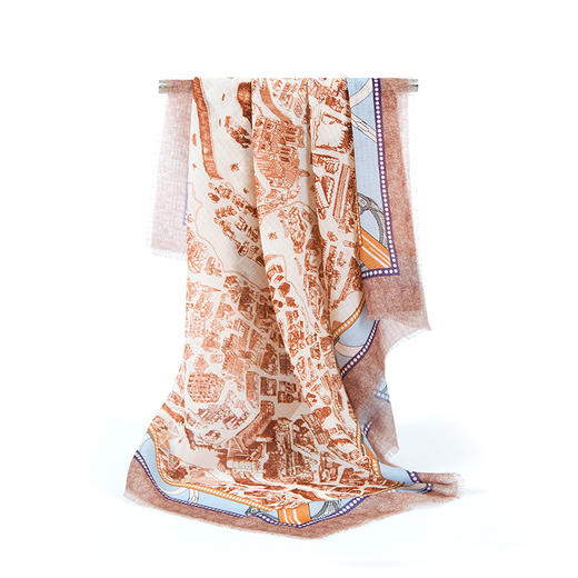 鑫缘 高端精纺羊毛斜纹方巾 GD0021 商品图0