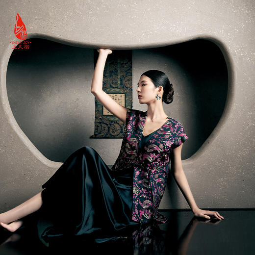 SAINTJOY/上久楷女式宋锦马甲  凤凰于飞 CY1044207021 商品图6