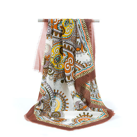 鑫缘 高端精纺羊毛斜纹方巾 GD0021 商品图5