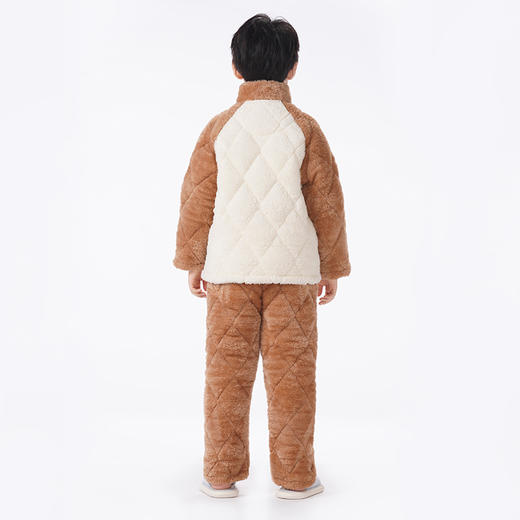 都市丽人眯雅佳睡衣夹棉系列长袖长毛绒夹棉加厚童装中夹棉套装JHT1B8 商品图4