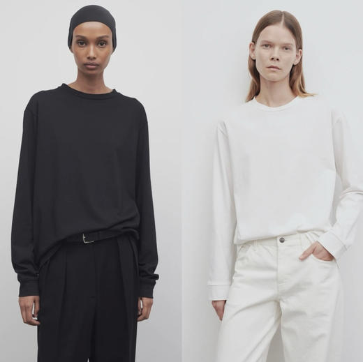 自留推荐  ROW新款圆领长袖T恤  加厚匹马棉 男女同款 商品图0