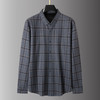 【加绒】【新款DPS】大依优型大码格子长袖衬衫弹力加肥加大胖子上衣男士T恤肥佬打底男装 商品缩略图3