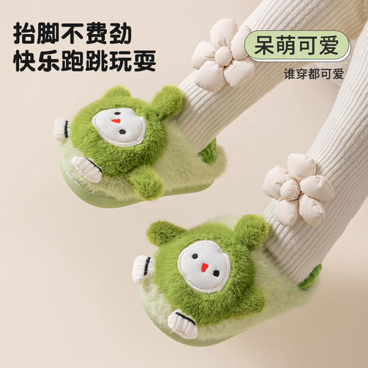 猪爸爸儿童棉拖鞋冬男童女童家居室内可爱卡通加绒毛拖鞋婴幼儿宝宝棉鞋 商品图1