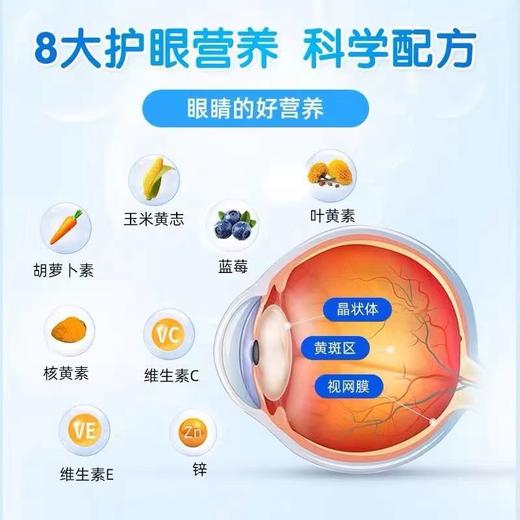 【香港直邮】新西兰EZZ 儿童护眼片60粒蓝莓叶黄素保护眼睛 商品图2