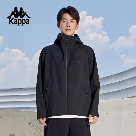 Kappa卡帕背靠背防泼水防风衣户外运动外套男连帽夹克休闲上衣潮K0E72FJ59 商品图0