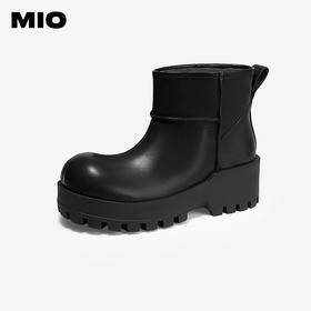 MIO米奥冬季圆头厚底切尔西靴短靴时尚百搭靴子女M245656106