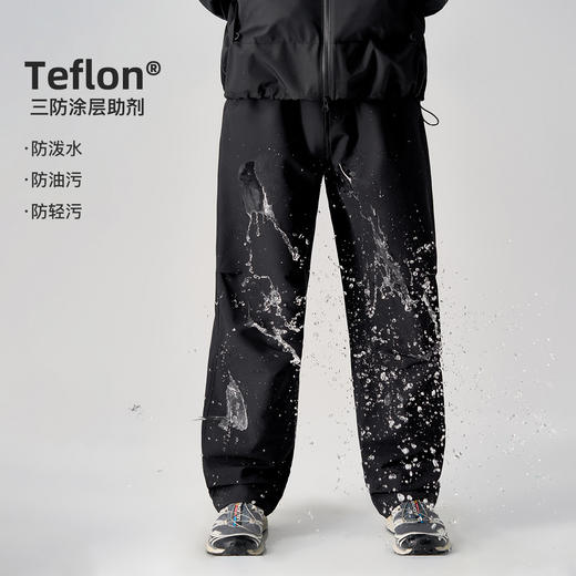 714street山系户外防水加绒伞兵裤秋冬新款休闲裤男美式宽松裤子 商品图0