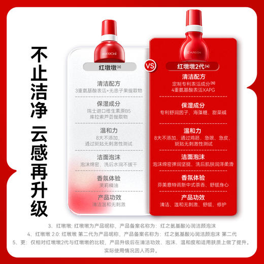 【微信专享价】红之红墩墩二代上新 氨基酸沁润洁颜泡沫慕斯温和清洁控油洁面 商品图2