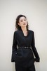 精纺羊毛西装外套 无领斜襟西装 职场女精英必备 进口精仿羊毛无领单西装 富有肌理感 线条简约干练 伞型袖型 造型别致 商品缩略图0