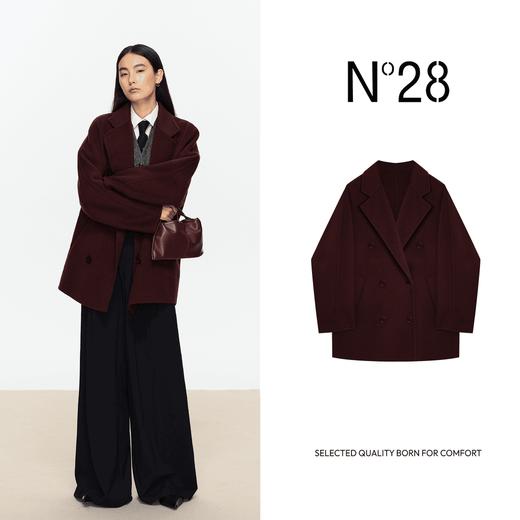 N°28【一生一件进阶版】牦牛绒双面呢大衣中长款高级气质双排扣外套8A52D812 商品图0