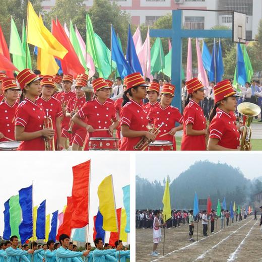 彩旗 刀旗 五色彩旗飘旗 路边旗 50*150随机颜色 10面 户外旗帜装饰红旗广告旗子 商品图2