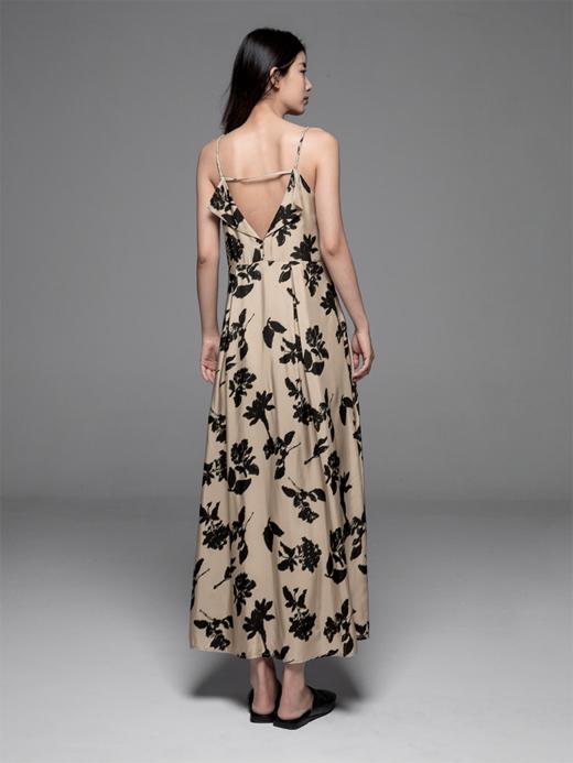 【昊宇同款】等风来 吊带连衣裙夏女修身露背铜氨印花法式复古风 商品图4