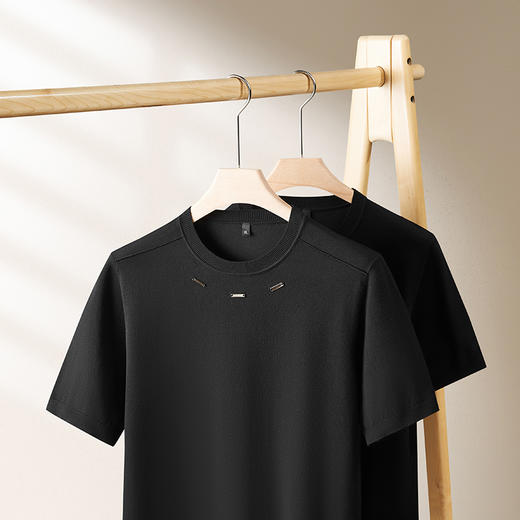 【新款DPF】大依优型毛衣针织短袖背心休闲针织衫毛背心加肥加大上衣男士胖子大码毛衫t恤打底 商品图1