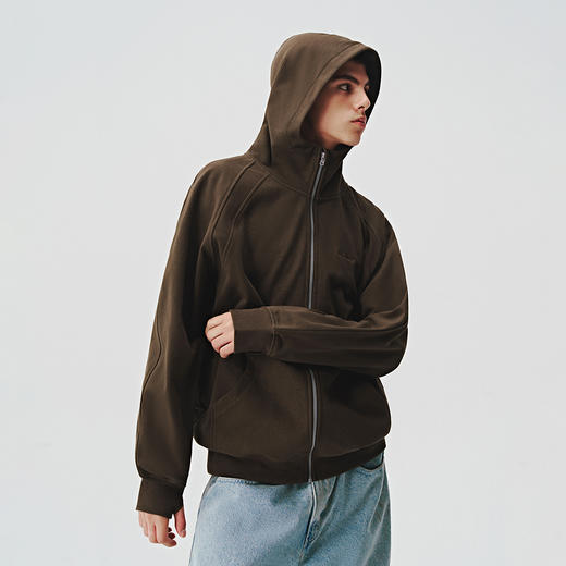 714street美式复古重磅连帽卫衣开衫男2024秋季新款宽松休闲外套 商品图0