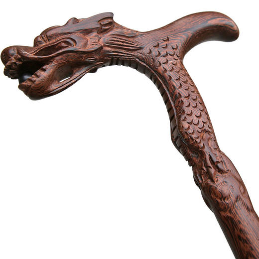 鸡翅木拐棍龙头老人拐杖防滑拐棍实木高端红木老年人送父母礼品 中老年健康养生 商品图2