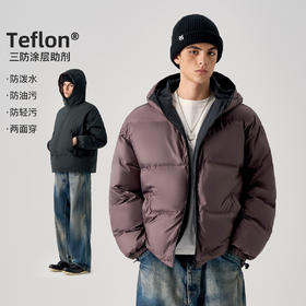 [两面穿]714street山系户外防水棉服冬季三防连帽外套工装夹克男
