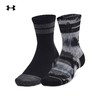 【双12抄底福利一口价】安德玛UA 男女情侣棉质训练运动半腿袜-2双装1379534-001【如无库存，将做退款】 商品缩略图0