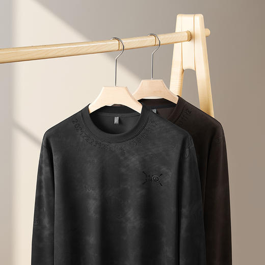 【新款DDP】大依优型大码卫衣长袖休闲加肥加大男士胖子大码内搭上衣打底显瘦 商品图3