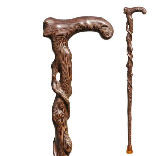 鸡翅木拐棍龙头老人拐杖防滑拐棍实木高端红木老年人送父母礼品 中老年健康养生 商品图6