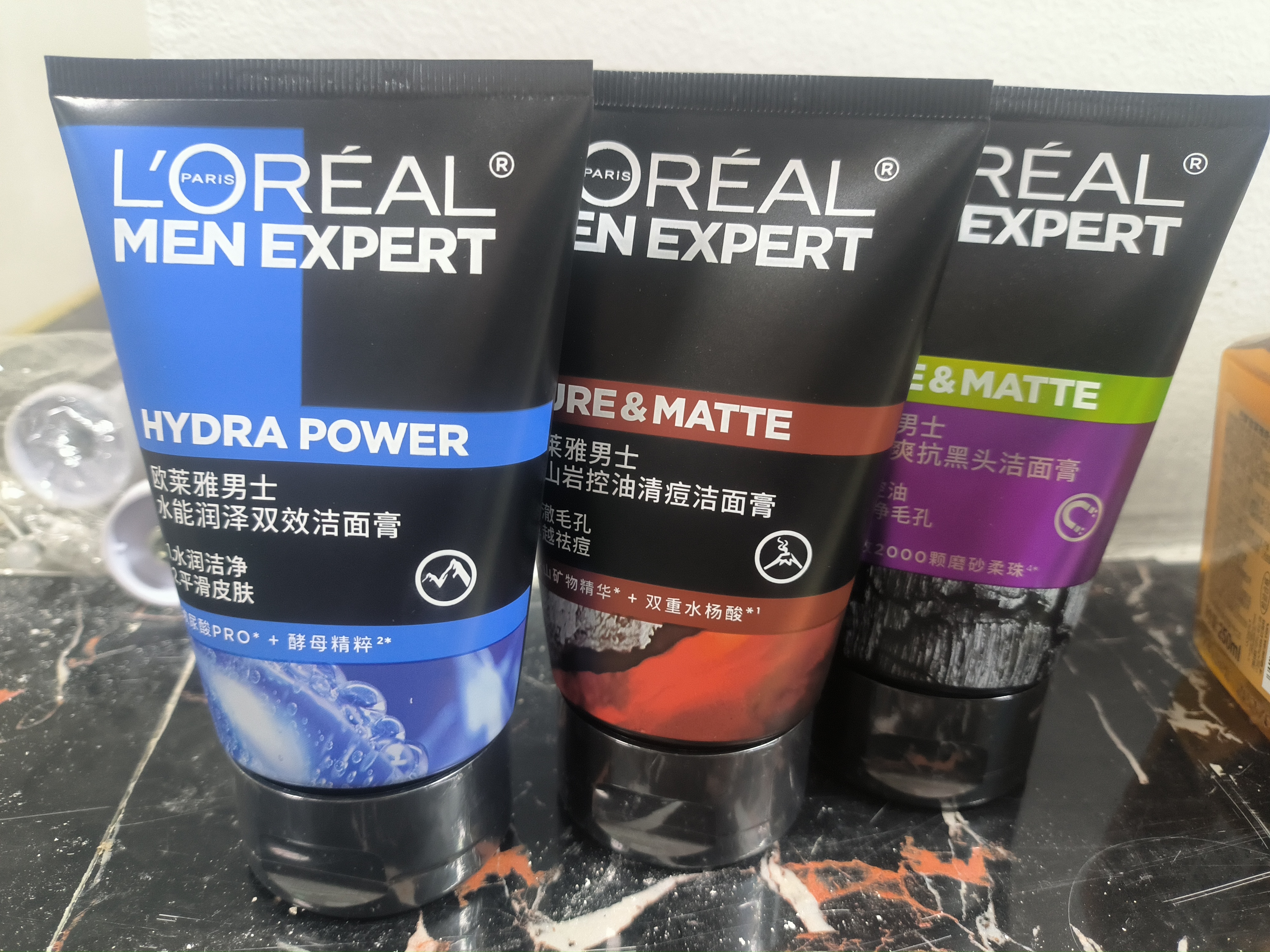 太原发货【欧莱雅男士专用洗面奶】 三大瓶 100ml   新款和旧款包装随机发货