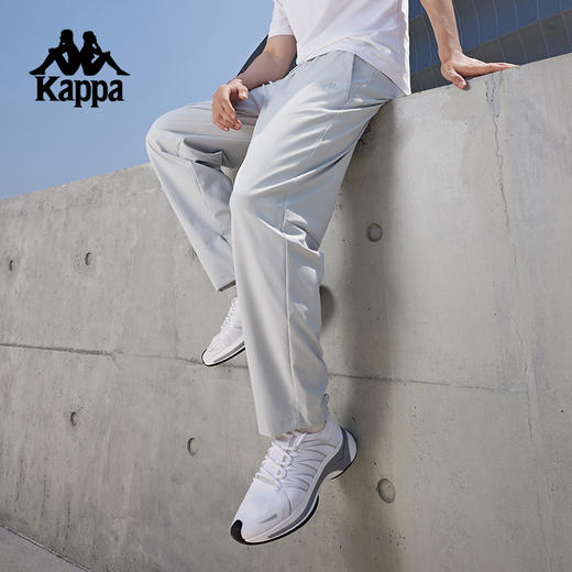 Kappa卡帕背靠背运动长裤男2024新款秋季星期裤束脚裤跑步裤子潮K0E72AY59 商品图0