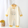 【宝宝穿着舒适，妈妈买着放心，亲肤舒适贴身】春秋季新款新中式婴幼儿连体衣 新生儿无骨哈衣 宝宝中国风长袖爬服四季款-QQ 商品缩略图5