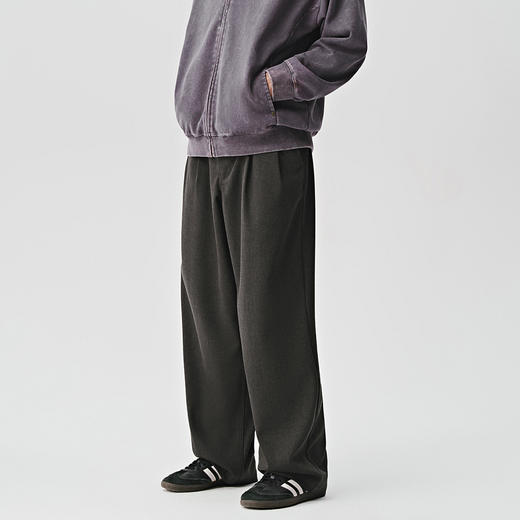 714street潮牌质感宽松廓型西裤秋季新款直筒长裤2024男士休闲裤 商品图0