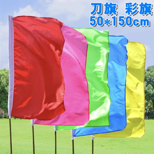 彩旗 刀旗 五色彩旗飘旗 路边旗 50*150随机颜色 10面 户外旗帜装饰红旗广告旗子 商品图1