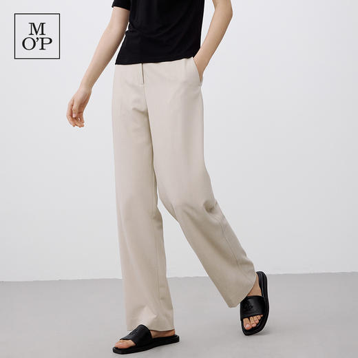 Marc O'Polo/MOP 夏季新款直筒宽松垂感透气时尚大码休闲裤女 商品图3