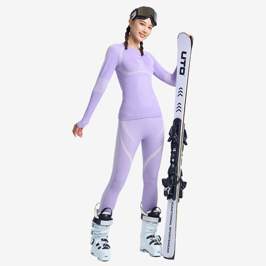 UTO/悠途运动户外男士速干套装女款登山徒步美利奴绵羊毛保暖套装 商品图4