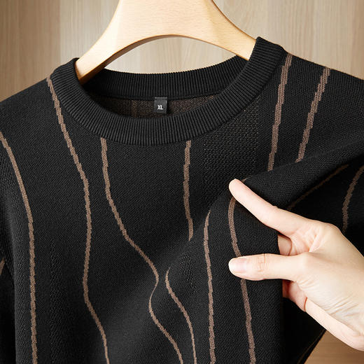 【新款DPF】大依优型大码毛衣针织衫毛衫休闲加肥加大男士胖子大码内搭上衣潮款打底衫 商品图1