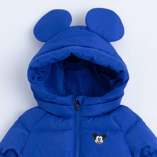 迪士尼童装冬季潮帅米奇印花羽绒服中长款连帽保暖外套224DS0795 商品图4