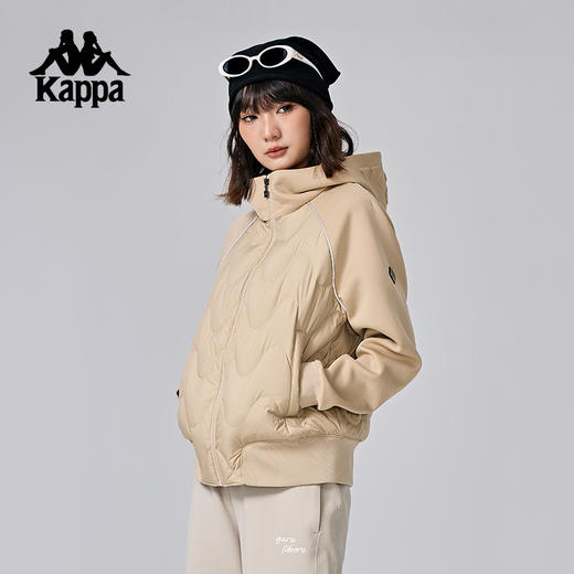 Kappa卡帕背靠背运动轻薄羽绒服外套女2024新款冬季连帽防寒服潮 商品图1