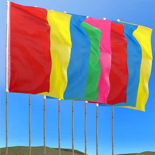 插彩旗竹子 刀旗路边红旗竹竿 旗杆 道旗竹杆 2.5m小竹子装饰户外五色彩旗 50支 商品图2