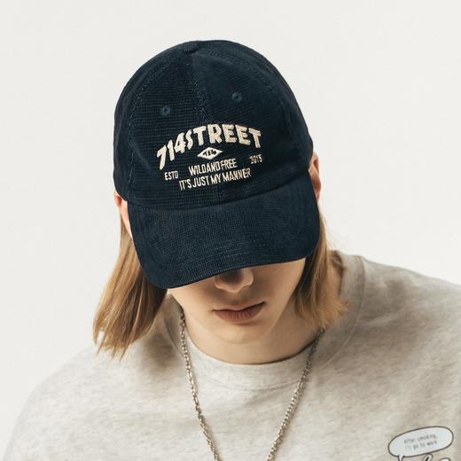 714street夏季新款棒球帽灯芯绒六片帽刺绣logo帽子 商品图0